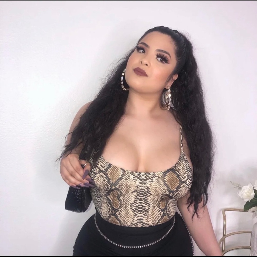 Snake print bodysuit
